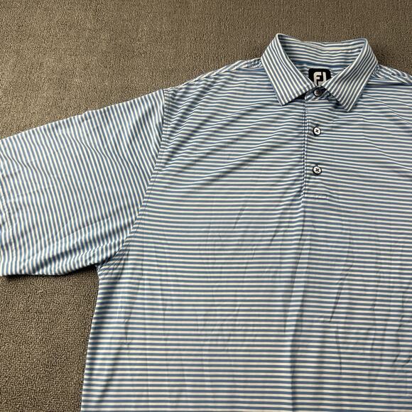 Footjoy Polo Shirt Adult Large Striped Short Sleeve Golf Golfing Casual Men's - Picture 2 of 15